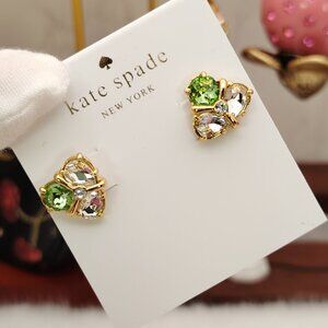Kate Spade green crystal stud earrings